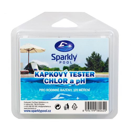 Kapkový tester bazénové vody - chlor a pH